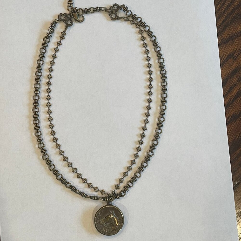 Horse Coin Double Necklace